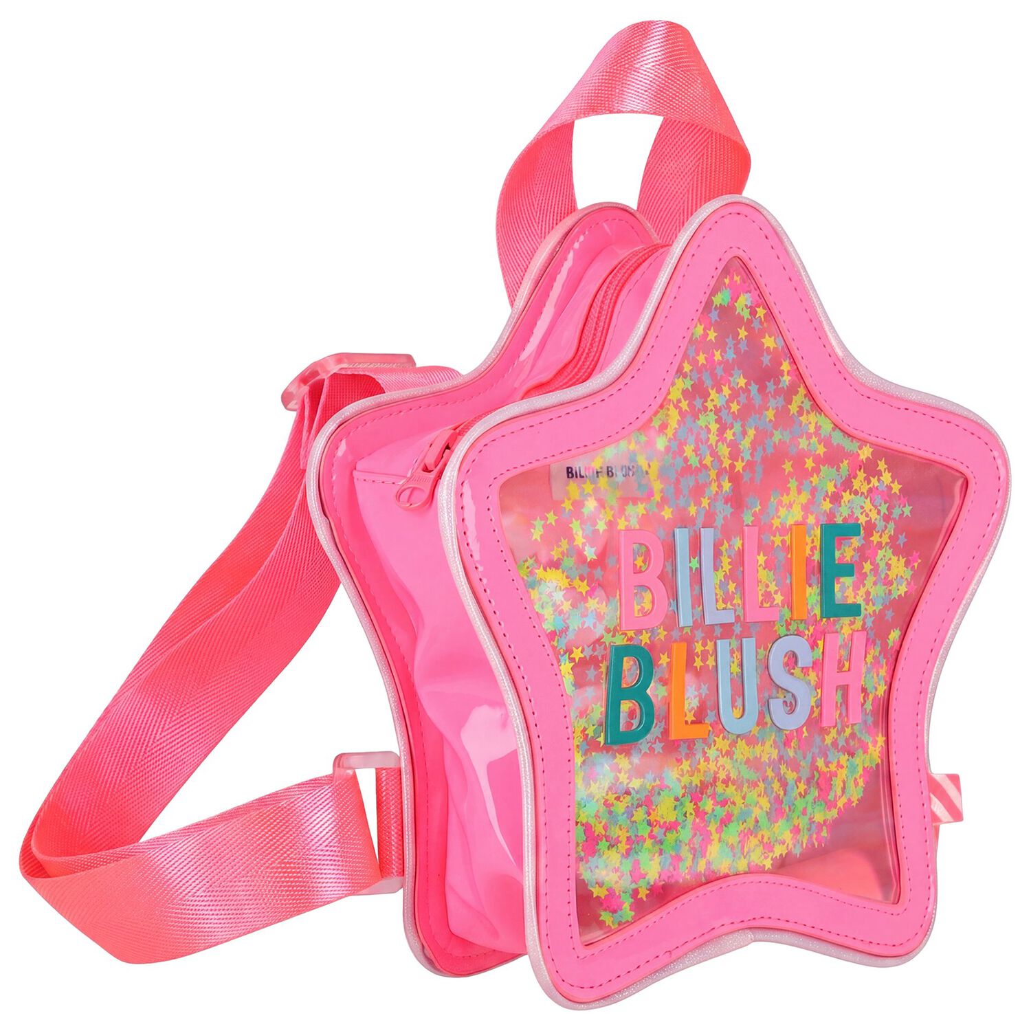 Girls Pink Star Backpack, 1, hi-res