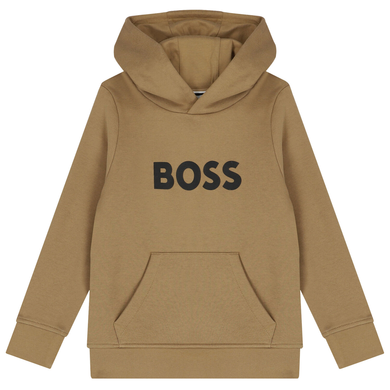 Boys Beige Logo Hooded Top, 1, hi-res image number null