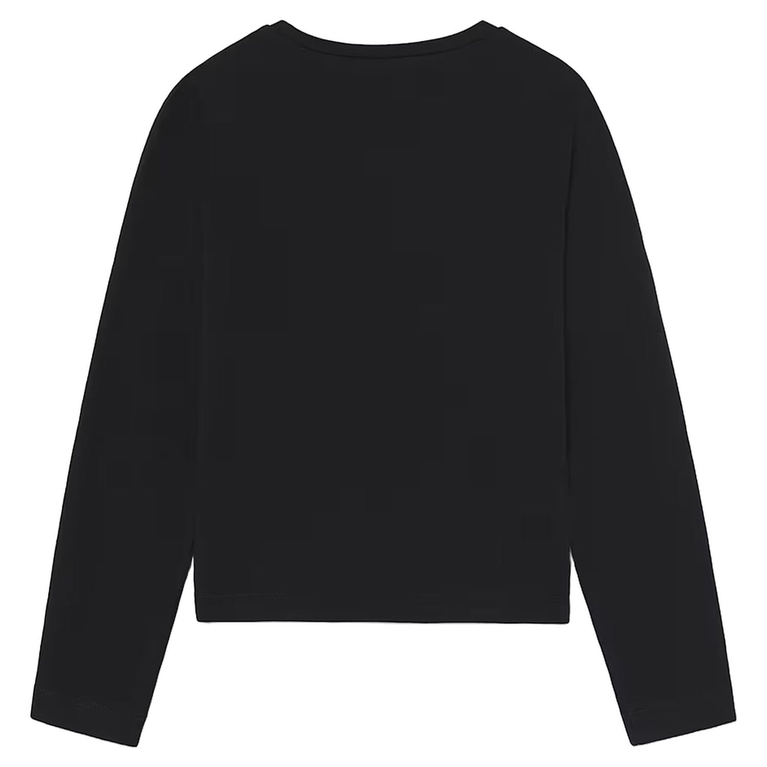 Girls Black Embellished Long Sleeve Top, 2, hi-res