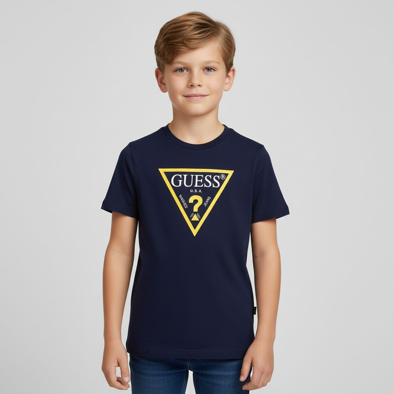 Boys Navy Logo T-Shirt, 4, hi-res image number null