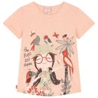 طقم ليجنز بنات باللون الوردي والعاجي , 1, hi-res