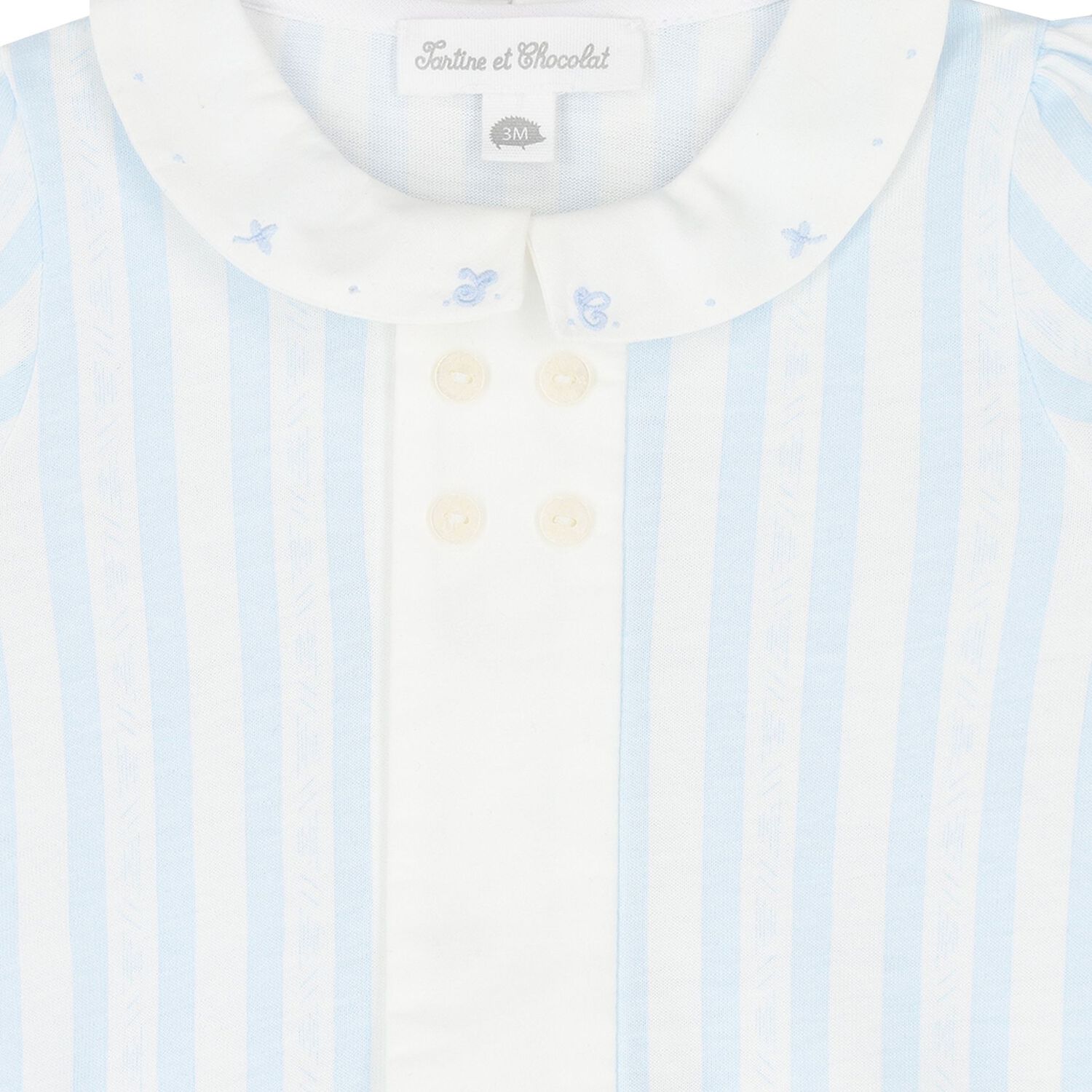 Blue & White Baby Romper, 1, hi-res image number null