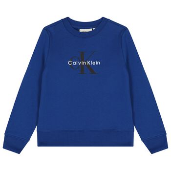 Boys Blue Logo Sweatshirt 