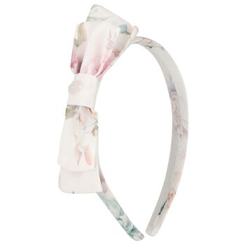 Girls Ivory Floral Chiffon Headband