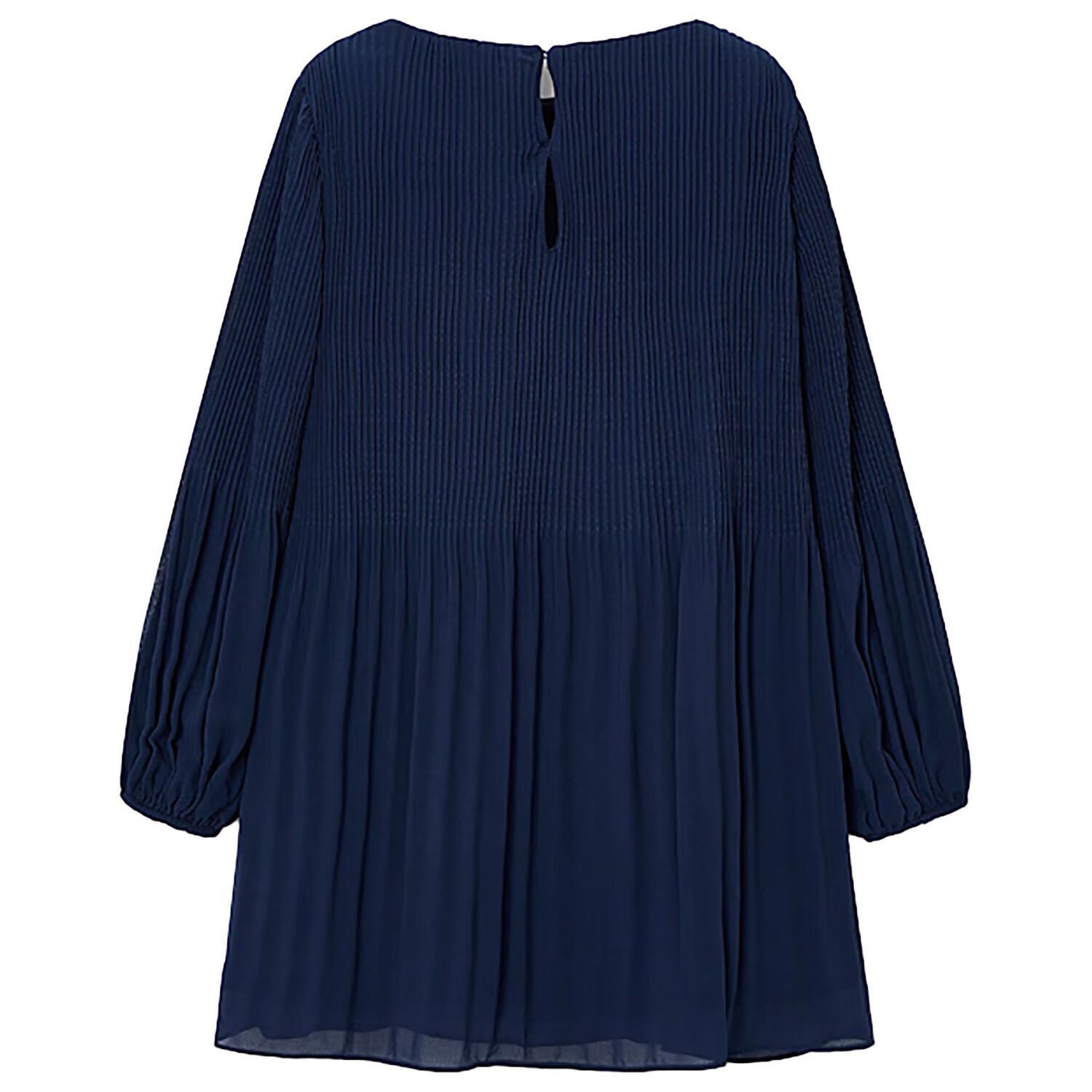 Girls Navy Blue Pleated Dress, 1, hi-res image number null