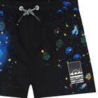 Boys Blue & Black Swim Shorts, 2, hi-res