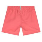 Younger Boys Red Logo Swim Shorts, 1, hi-res