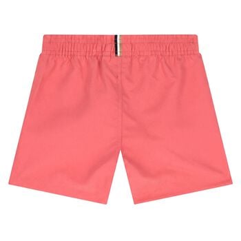 Younger Boys Red Logo Swim Shorts
