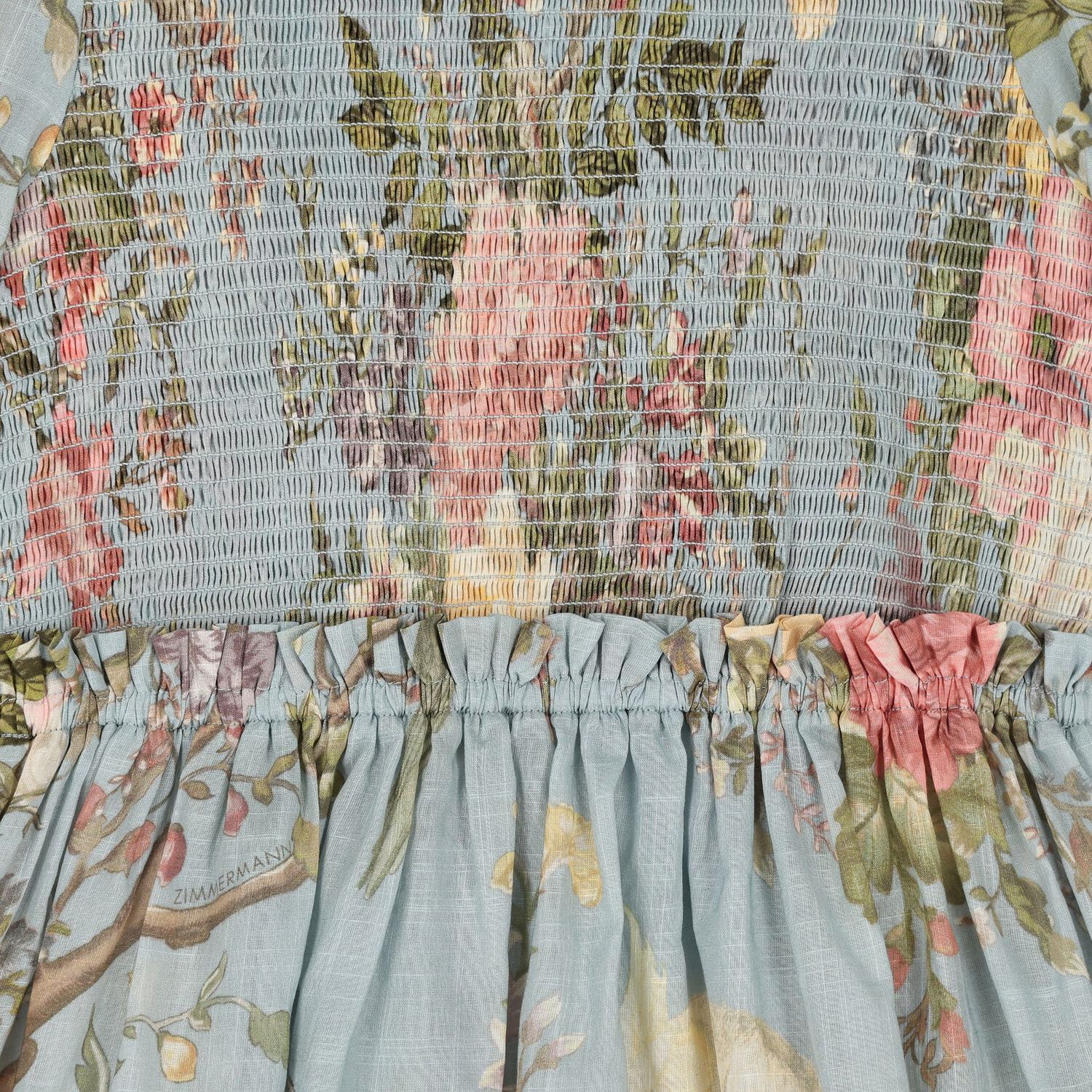 Girls Blue Floral Dress, 1, hi-res image number null