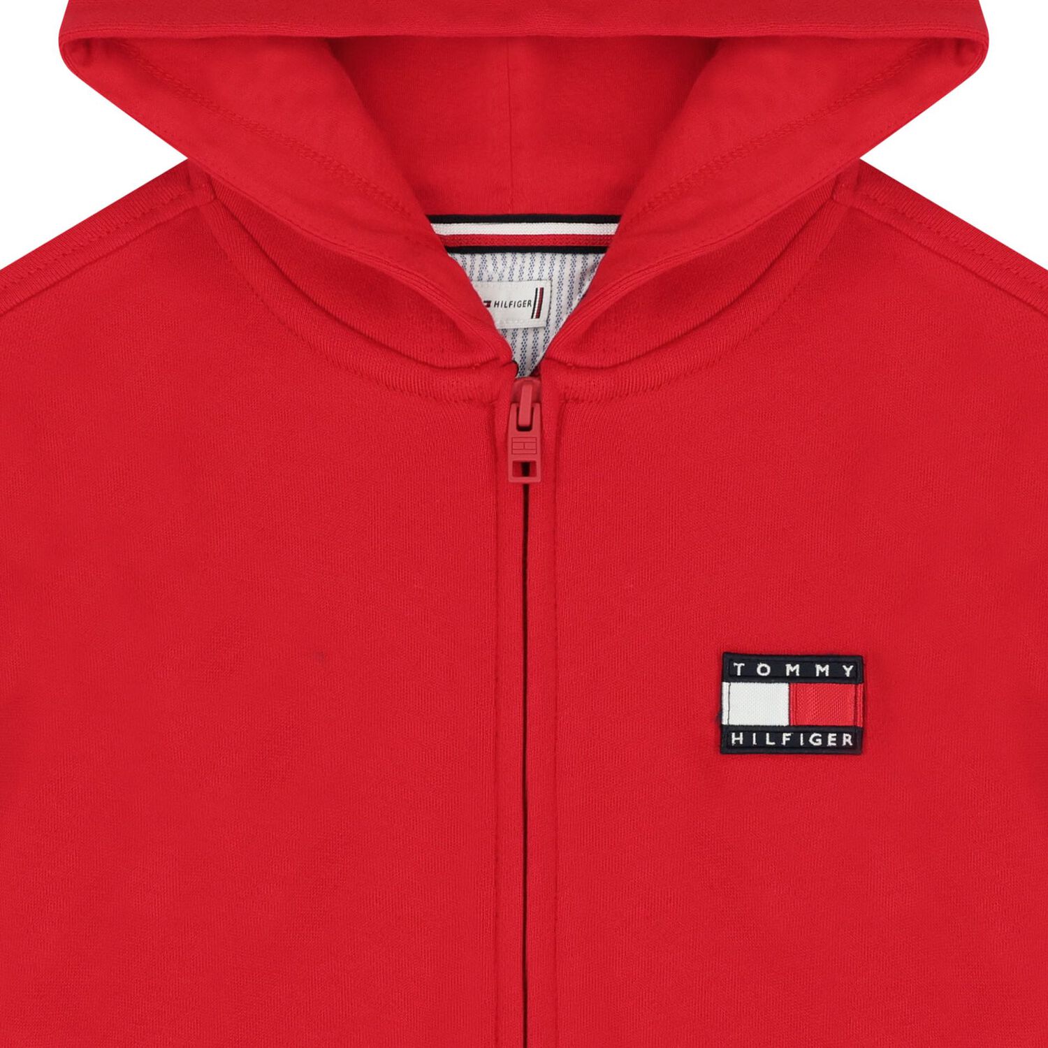 Boys Red Logo Zip Up Top, 1, hi-res