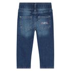 Younger Girls Blue Logo Teddy Bear Jeans, 1, hi-res