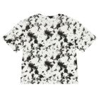 تيشيرت بنات بالشعار باللون الأبيض و الأسود, 2, hi-res