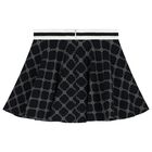 Girls Navy Blue Logo Skirt, 1, hi-res