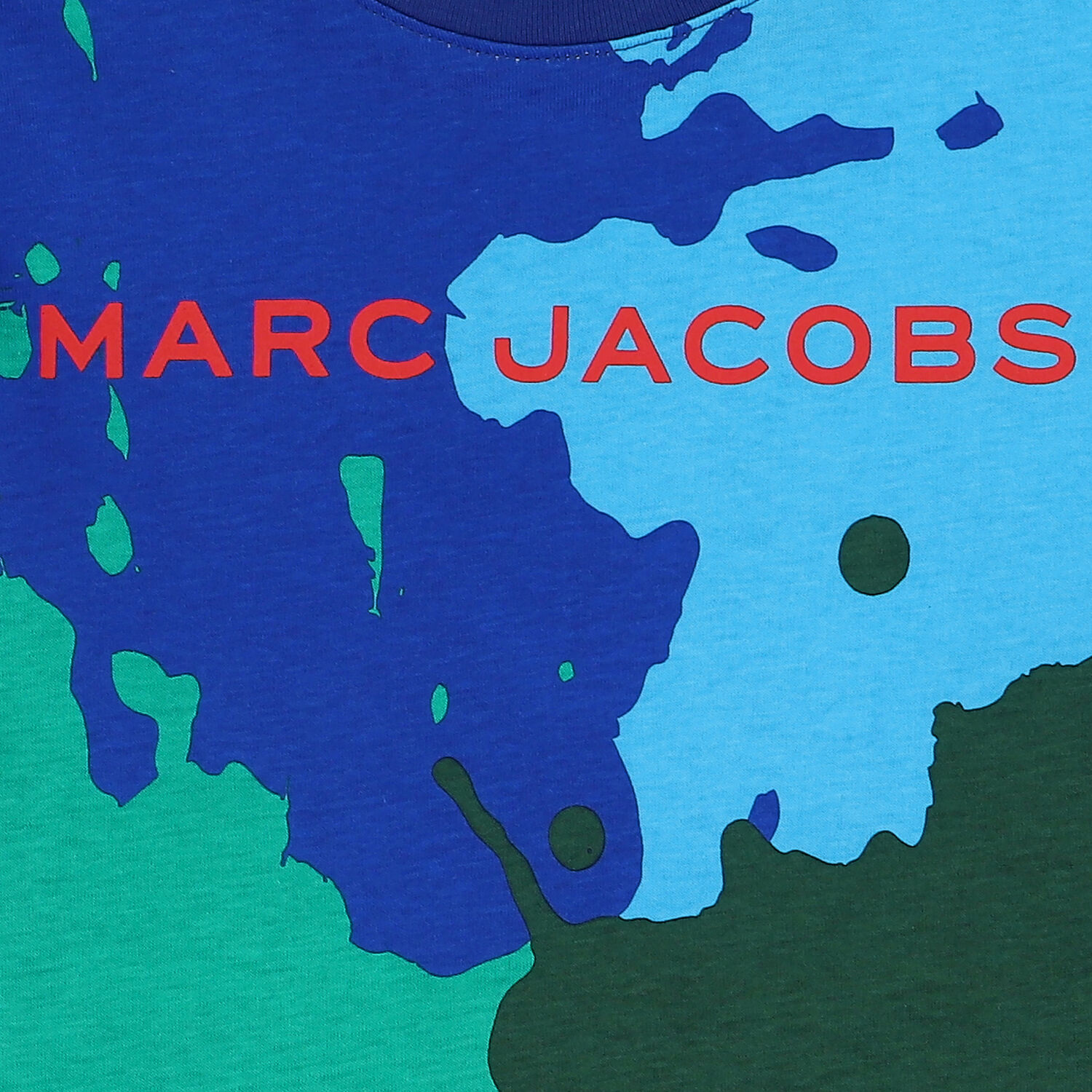 تيشيرت أولاد بالشعار باللون الأزرق والأخضر, 1, hi-res