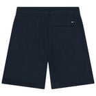 Boys Blue Logo Shorts, 1, hi-res