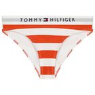 Girls Orange Striped Bikini, 1, hi-res