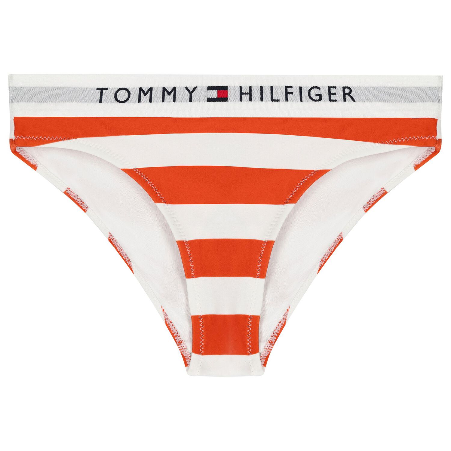 Girls Orange Striped Bikini, 1, hi-res image number null