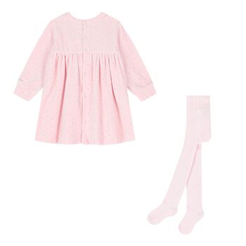 Baby Girls Pink Elephant Dress Set, 1 Baby Girls Pink Elephant Dress Set