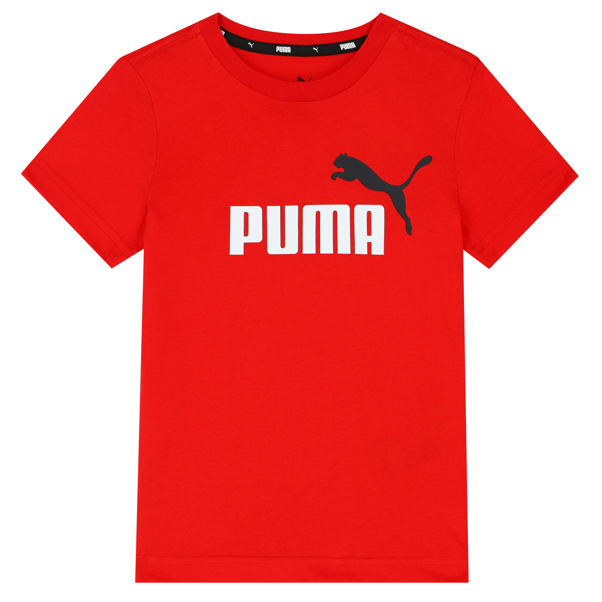 Puma Boys Red Black Logo Shorts Set Junior Couture USA