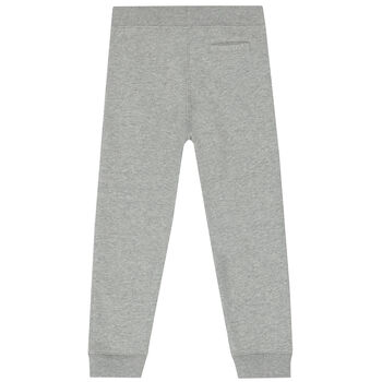 Boys Grey Logo Joggers