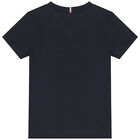 Boys Navy Blue Logo T-Shirt, 3, hi-res