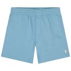 Boys Blue Logo Shorts, 1, hi-res