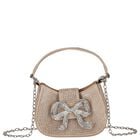 Girls Gold Diamante Bow Handbag ( 16CM ), 3, hi-res