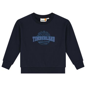 Boys Navy Blue Logo Sweatshirt