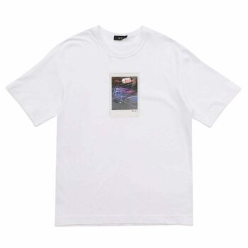 Boys White Taxi Print T-Shirt