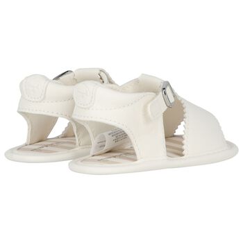 Baby Girls White Sandals, 1 Baby Girls White Sandals