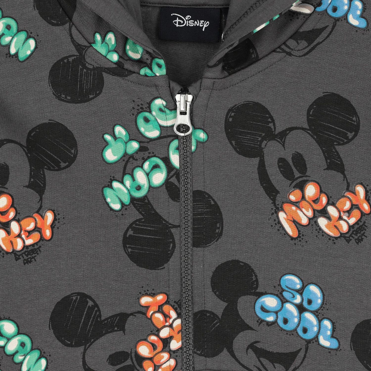Boys Grey Disney Zip Up Top, 1, hi-res image number null
