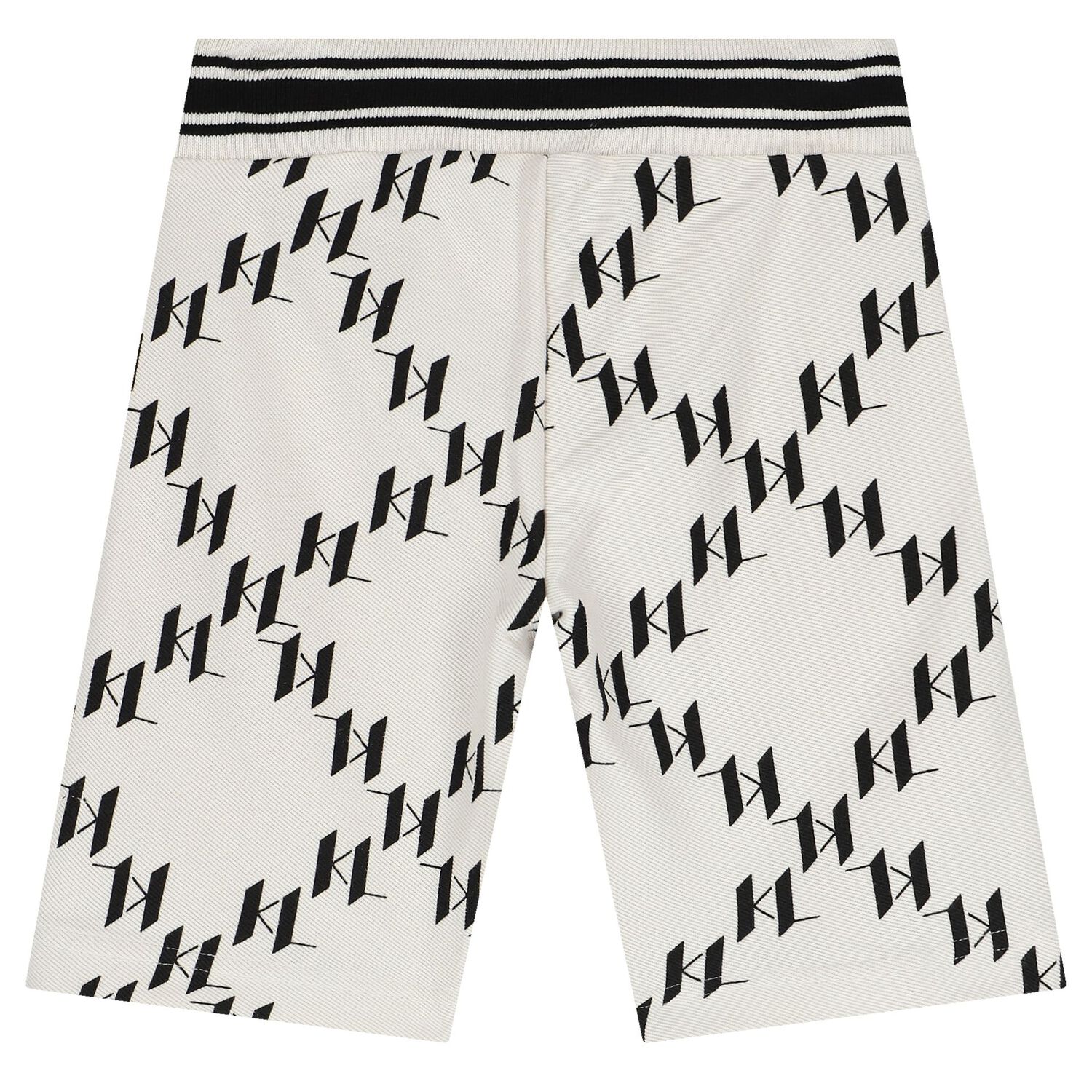 Boys Ivory & Black Logo Shorts, 1, hi-res