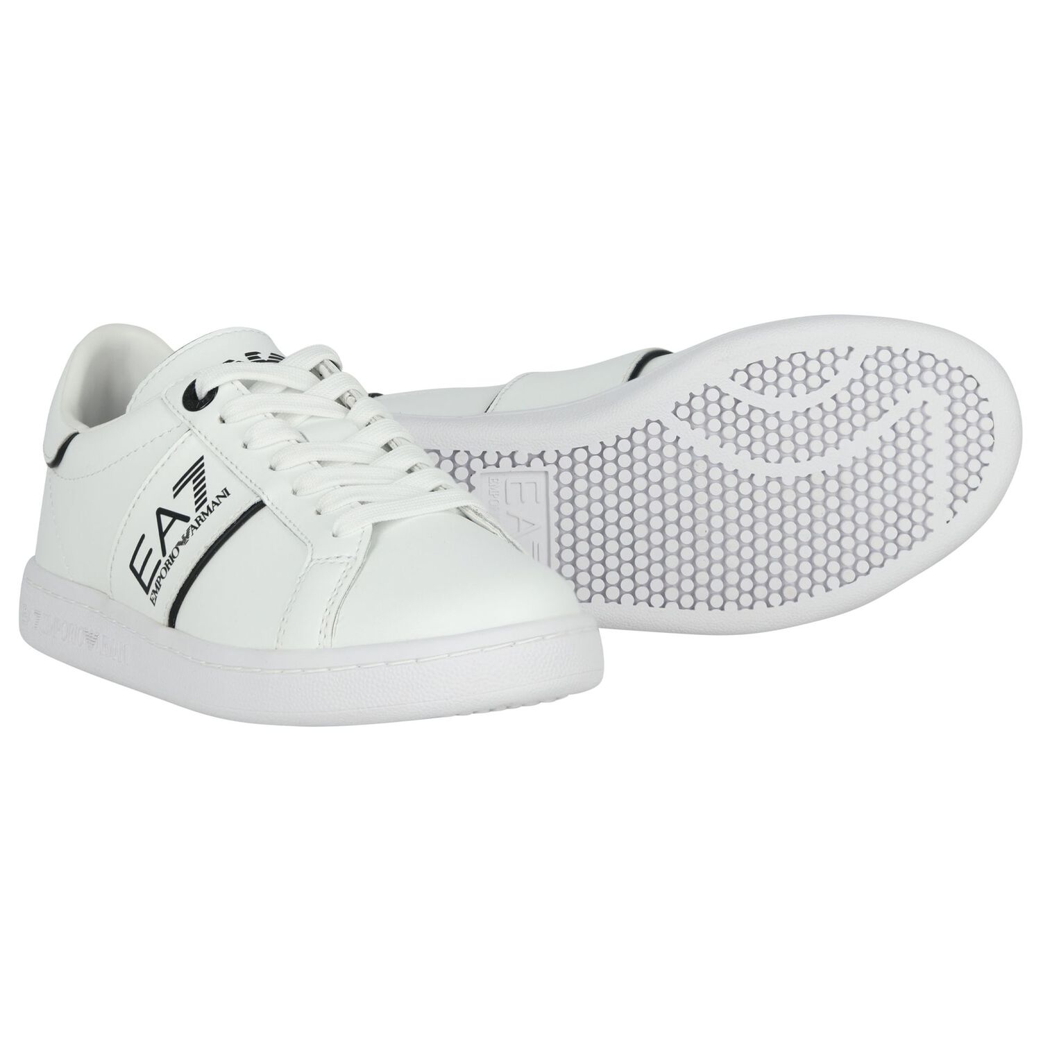 White Logo Trainers, 1, hi-res
