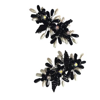 Girls Black Lily Rose Hair Clip
