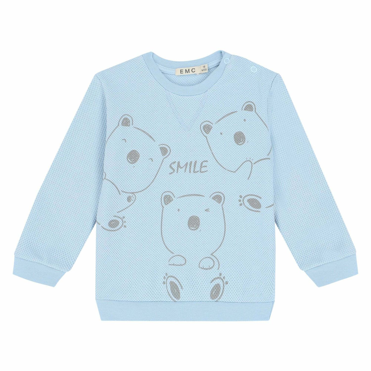 طقم بنطلون رياضى وتوب باللون الازرق للاولاد, 1, hi-res image number null