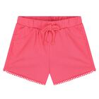 Younger Girls Pink Shorts, 2, hi-res