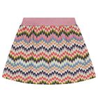 Girls Pink Zigzag Skirt, 1, hi-res