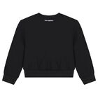 Girls Black Choupette & Ikonik Karl Sweatshirt, 1, hi-res