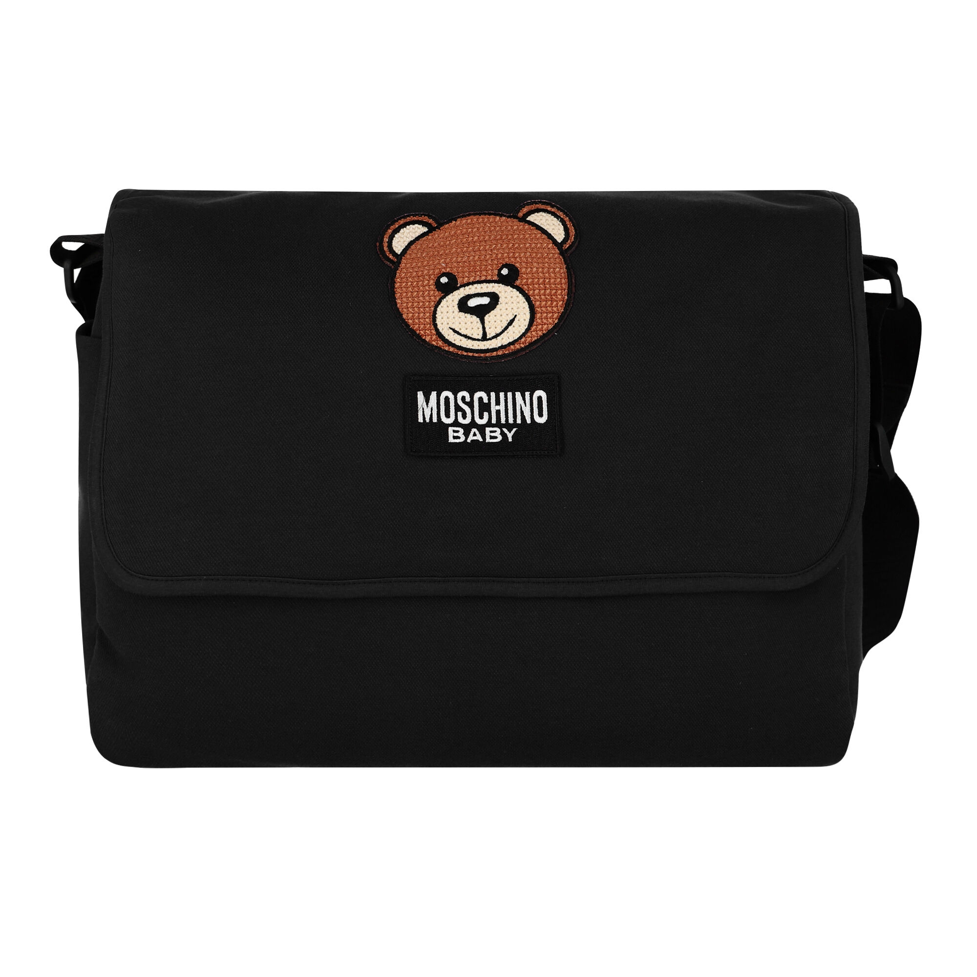 Moschino Black Teddy Logo Baby Changing Bag Junior Couture