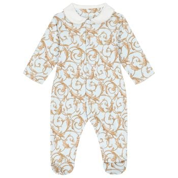 Baby Boys Blue & Gold Babygrow