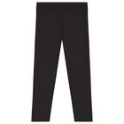 Girls Black Logo Softskin Leggings, 1, hi-res