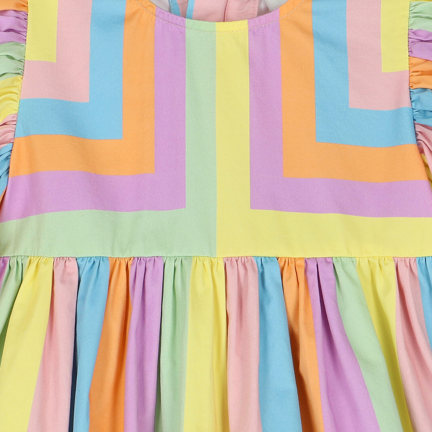 Girls Multi-Colored Striped Dress, 1, hi-res