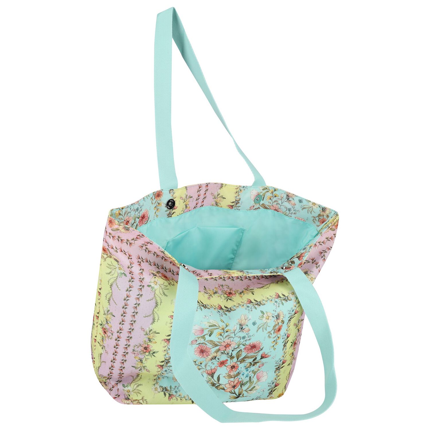 Girls Multi-Coloured Floral Tote Bag, 1, hi-res
