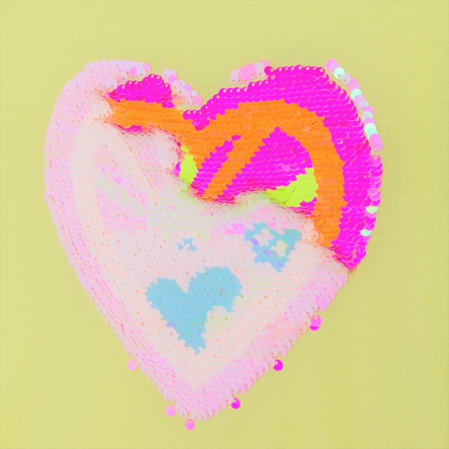 Girls Yellow Sequin T-Shirt, 1, hi-res