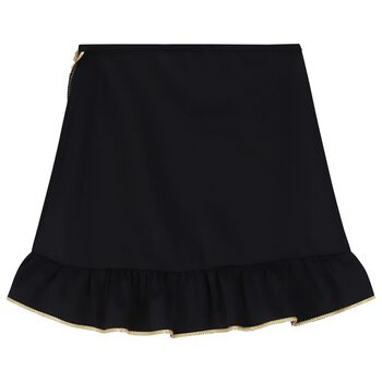 Girls Black Ruffled Skirt