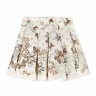 Girls Ivory & Gold Special Occasion Skirt, 1, hi-res
