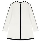 Girls Ivory & Black Knitted Dress, 1, hi-res