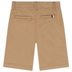 Boys Beige Chino Shorts, 1, hi-res