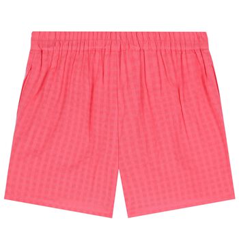 Girls Pink Logo Shorts