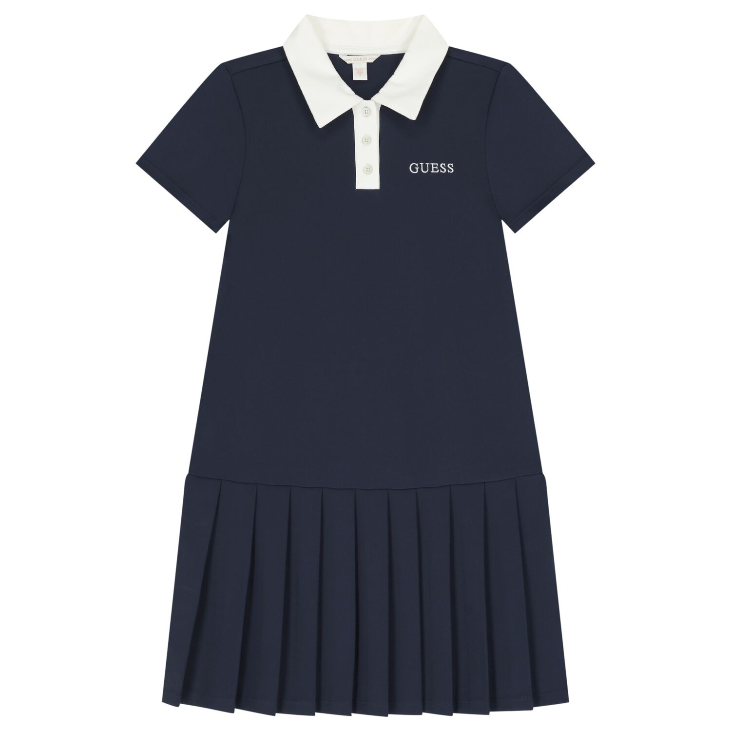 Girls Navy Blue Logo Dress, 1, hi-res